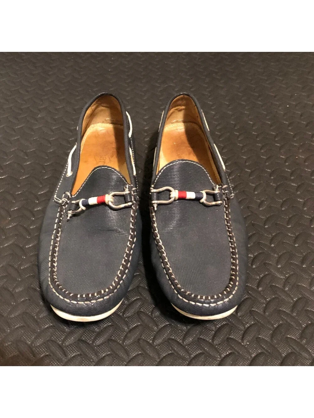 Riomar Men's Navy The Waterman  Boat Shoes Size 10.5 / 43.5